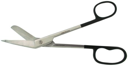 BR Surgical LISTER Bandage Scissors, angled, one large finger ring, 8" SuperCut 