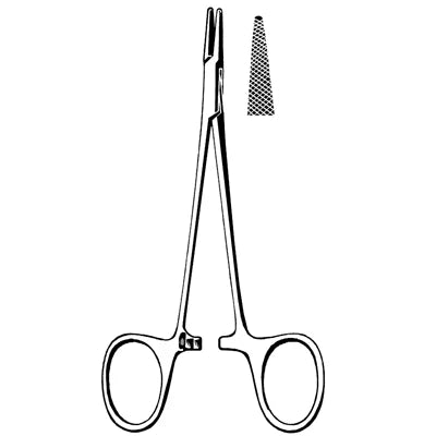 Merit Webster / Halsey Needle Holder - 5-1/4", Serrated - 97-813