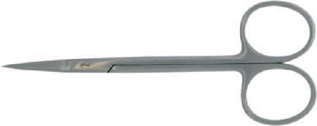 BR Surgical IRIS scissors, curved, serrated, sharp/sharp, 3½" 