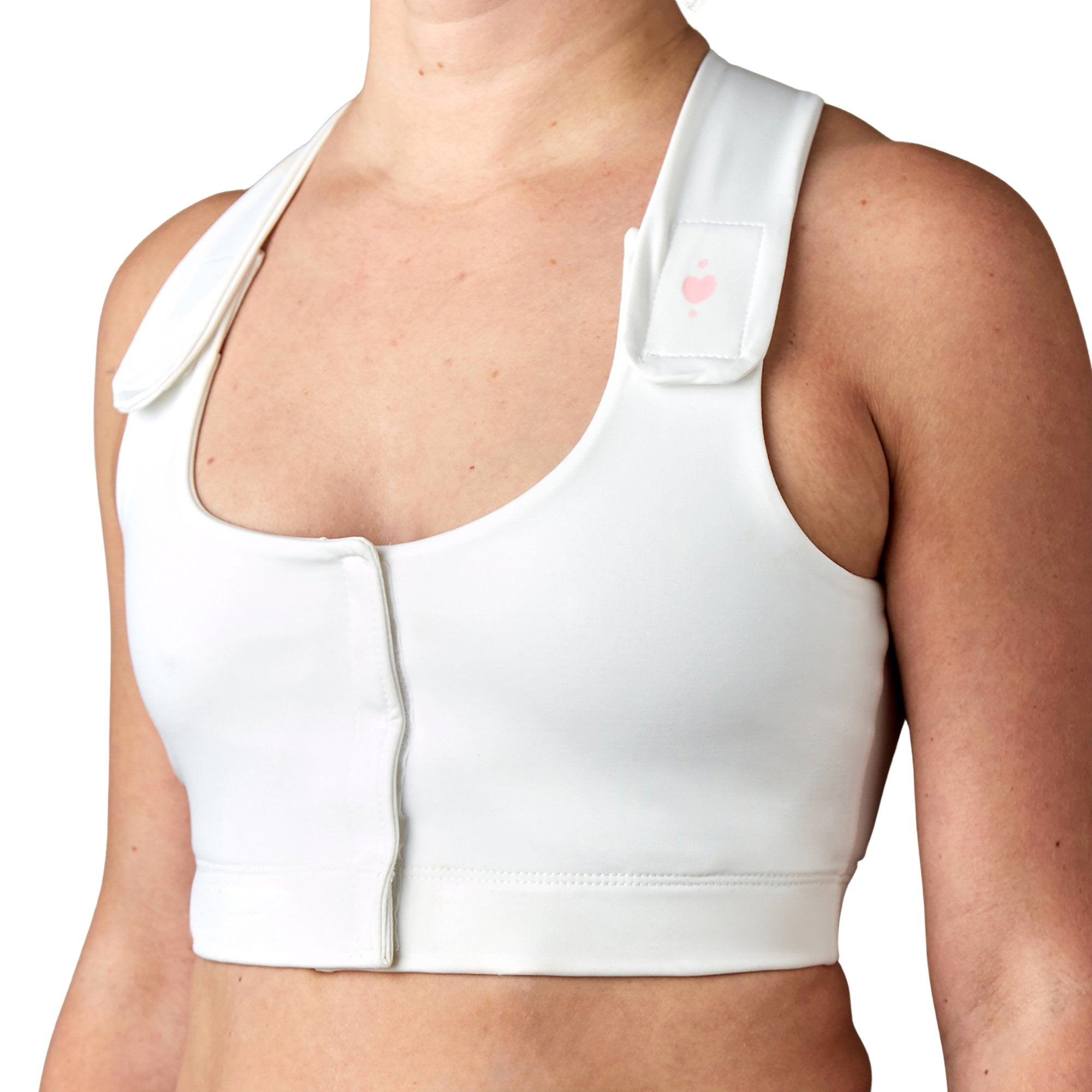 heart&core Sports and Medical LLC Serena Post Surgical Bra, White, X-Large (36/CS) 