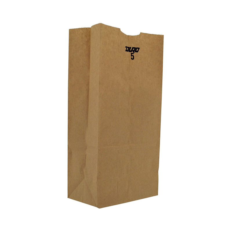 Duro Recycled Brown Paper Bag, 5.25 x 3.44 x 10.94 Inch (Case of 500) 