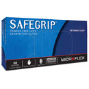 Microflex Medical SafeGrip Latex Extended Cuff Length Exam Glove, Extra Large, Blue (500/CS) 
