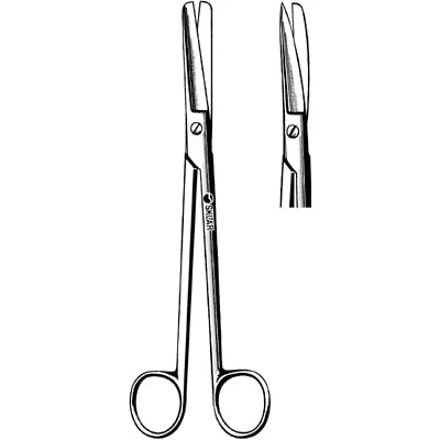 Sklar Sims Scissors - 8", Curved, Sharp/Blunt - 90-1480