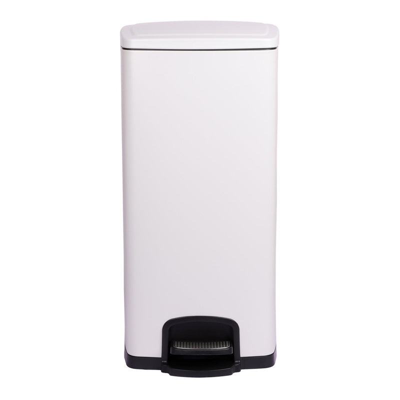 McKesson Brand McKesson White Square Step-On Trash Can, 8 gallon 