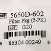 Devilbiss 3650, 4650, and 5650 Nebulizer Compressor Filter (Pack of 5)