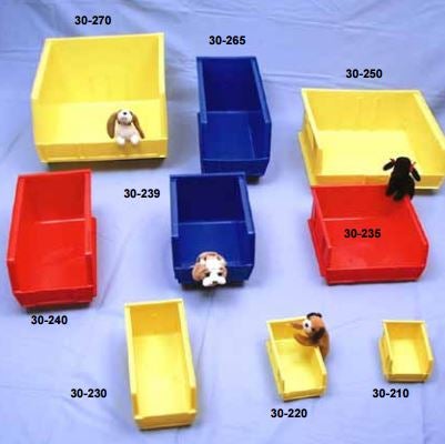Storage Bin Blue Plastic 7.38 X 4.12 X 3 Inch (Each)