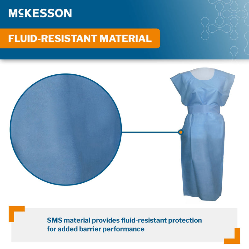 McKesson SMS Fluid Resistant Exam Gown, Extra Large (50/CS)