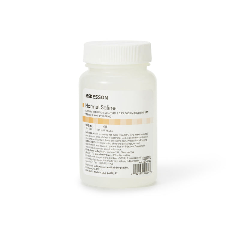 McKesson Brand McKesson Saline Irrigation Solution, 100 mL Bottle (48/CS)