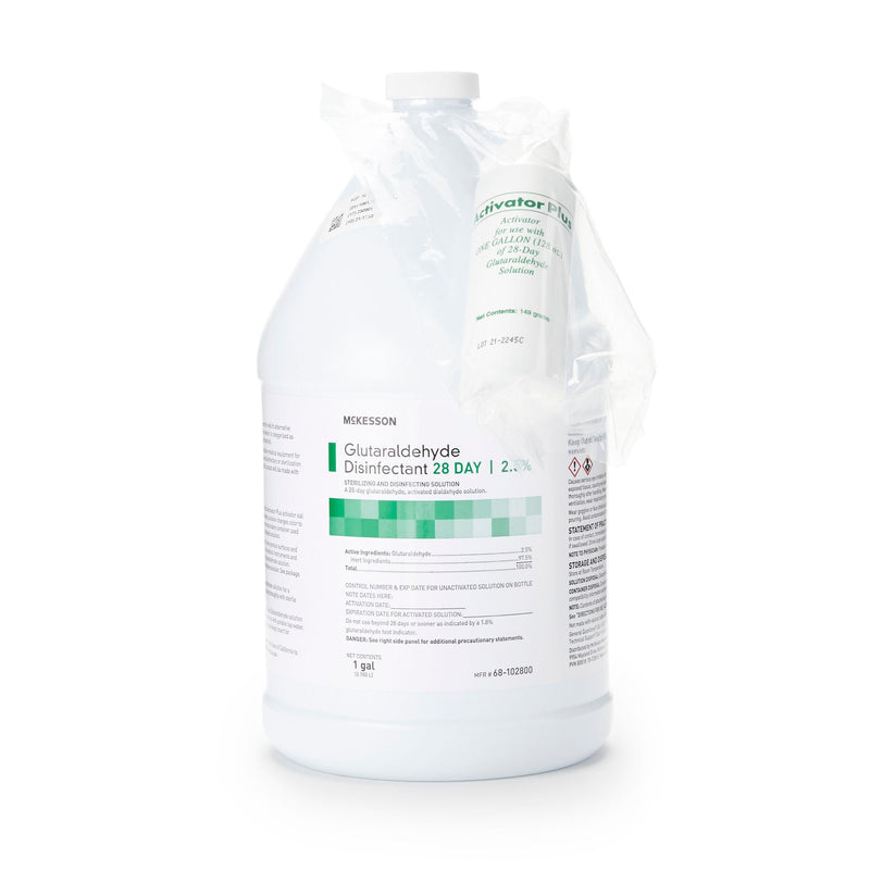 McKesson Glutaraldehyde High Level Disinfectant, 1-gallon Jug (Case of 4 Gallons)