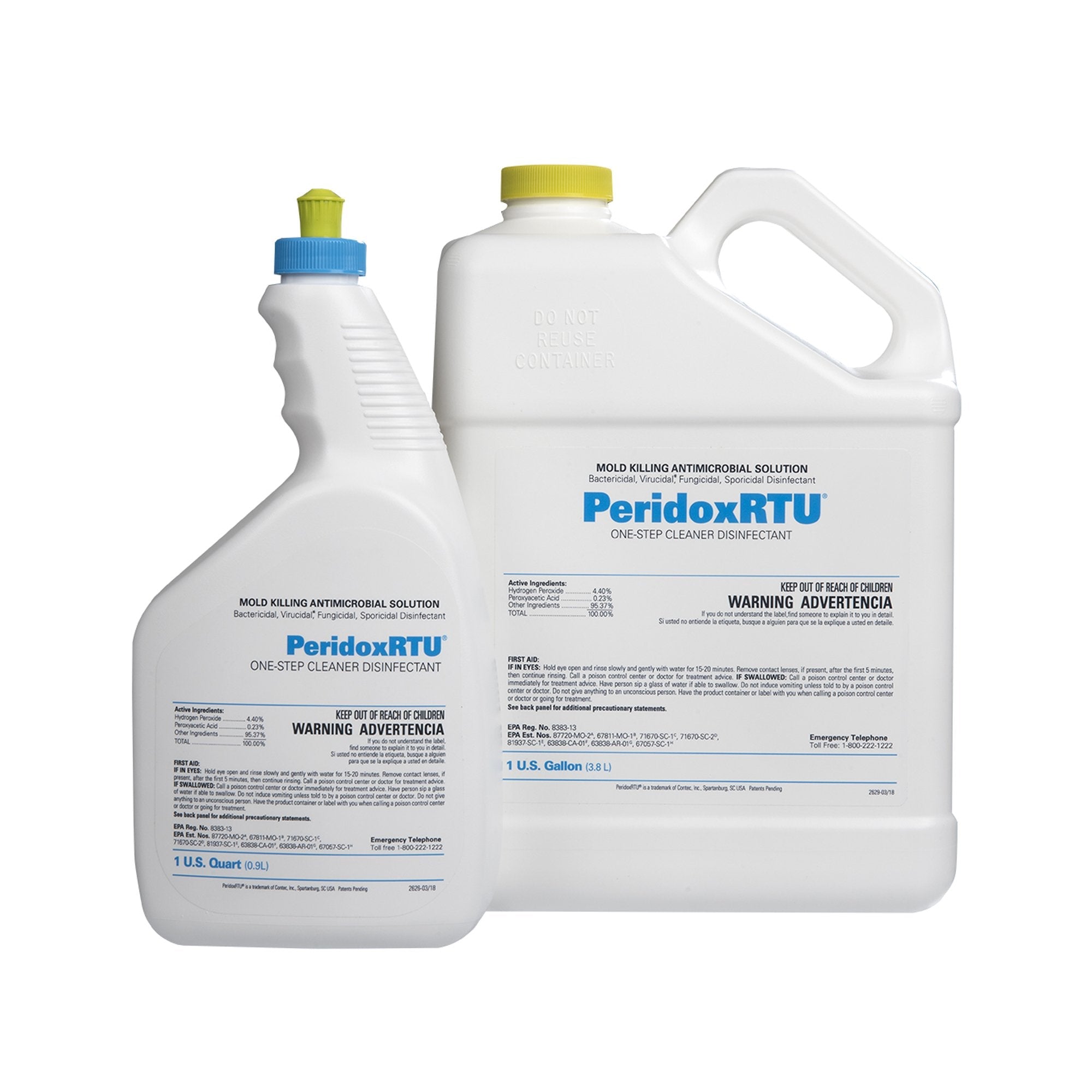 Connecticut Clean Room PeridoxRTU Sporicidal Peroxide Based Surface Disinfectant Cleaner, 32 ounces (6/CS) 