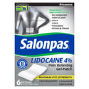 Emerson Healthcare Salonpas Lidocaine 4% Pain Relieving Gel-Patches Maximum Strength (36/CS) 