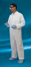 COVERALLS ELASTIC CUFF/ANKLESWHT XXL HVY WT 24/CS