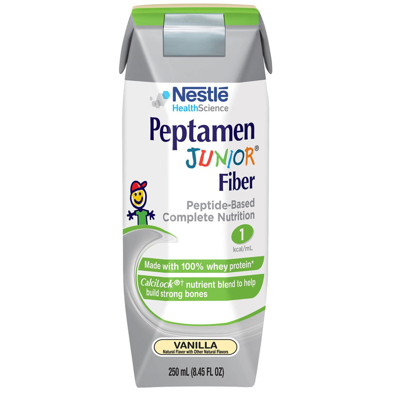 Peptamen Junior Fiber Peptide-Based Complete Nutrition, Vanilla, 8.45-oz. (Case of 24) 
