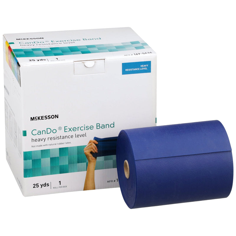 McKesson Brand McKesson Exercise Resistance Band, Blue, 5 Inch x 25 Yard, Heavy Resistance 