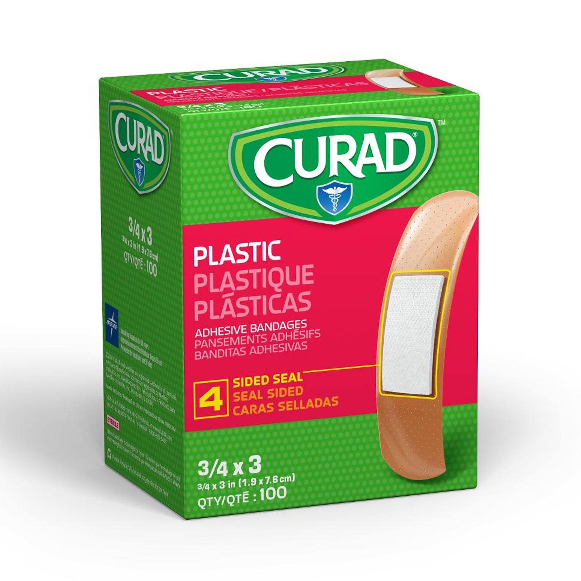 Curad Tan Adhesive Strip, 3/4 x 3 Inch (1200/CS)