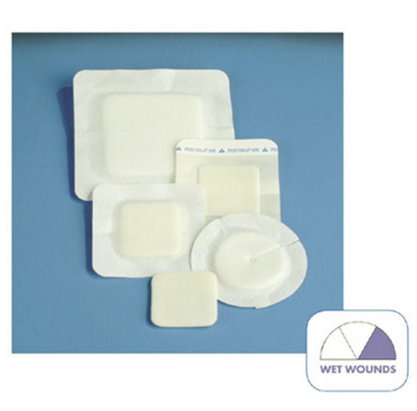 Foam Dressing Polyderm Border 4 X 4 Inch With Border Without Film Backing Nonadhesive Square Sterile (Case of 50)