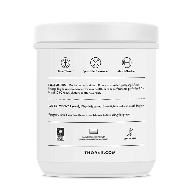 Oral Supplement THORNE Creatine Strawberry Flavor Powder 13.1 oz. Canister