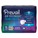 Prevail Air Overnight Briefs Overnight Absorbency, Size 3 (Case of 60)