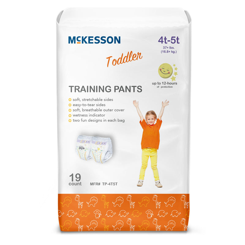 McKesson Toddler Training Pants, 4T to 5T for Children weighing 37+ lbs. (Case of 76)
