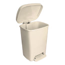 McKesson Waste Can with Step-On Pedal, Plastic, Beige, 15.16 x 14.37 x 18.9 Inch (Case)