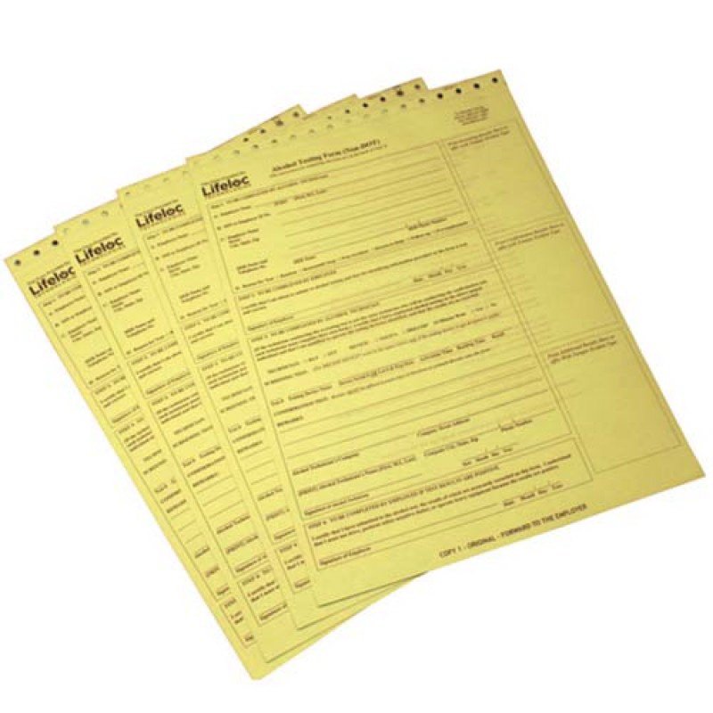 Lifeloc Technologies Non-Dot Form Three Part Form 