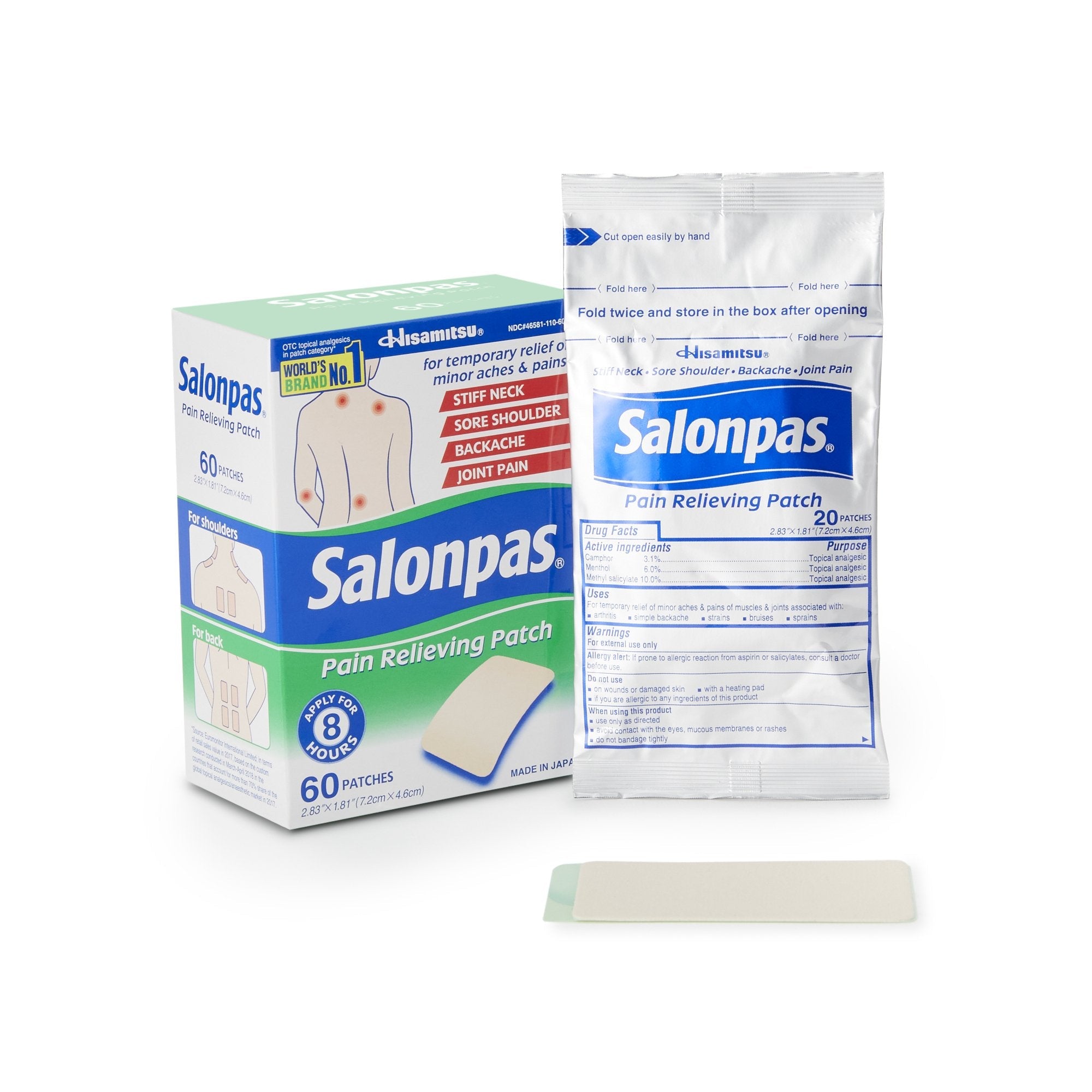 Emerson Healthcare Salonpas Pain Relieving Patches (60/BX) 