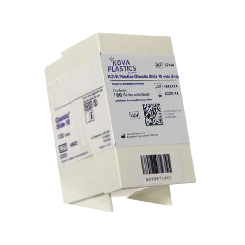 Kova Glasstic Slide 10 with Grid Urinalysis Microscope Slide (Box of 100) 