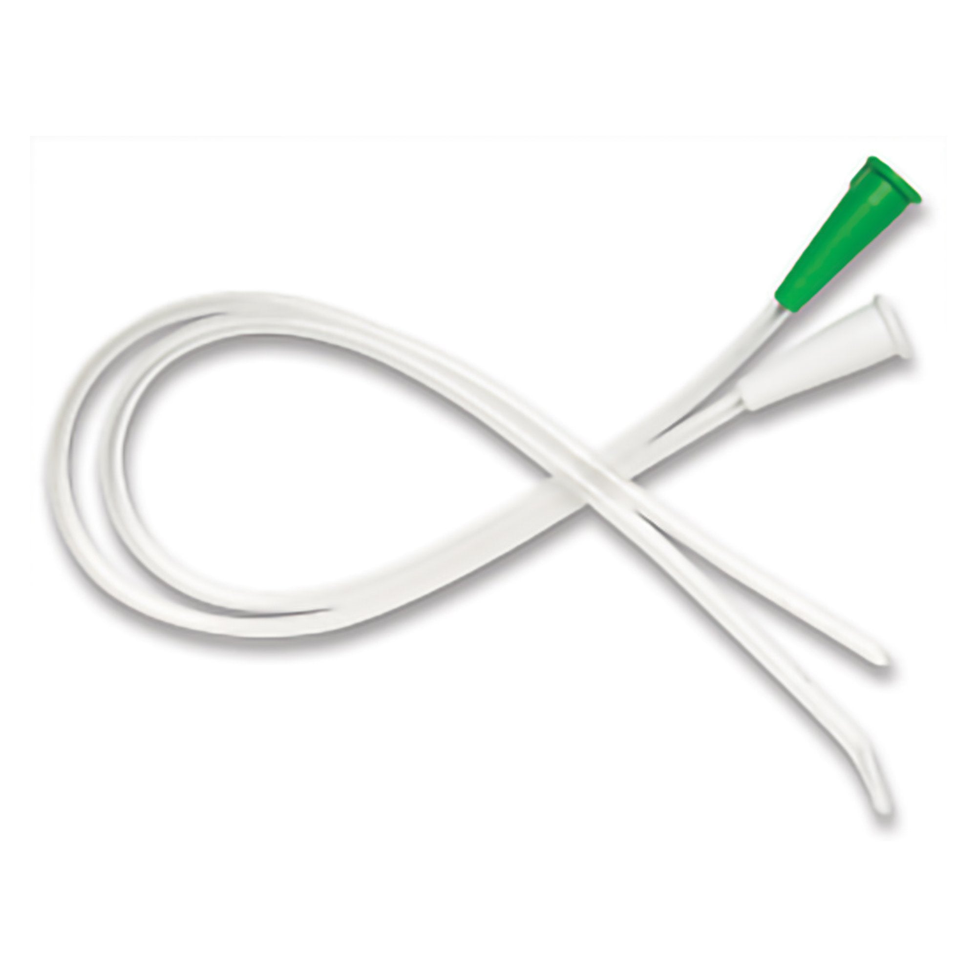 Urethral Catheter Easy Cath Coude Tip Uncoated PVC 10 Fr. 16 Inch Length 