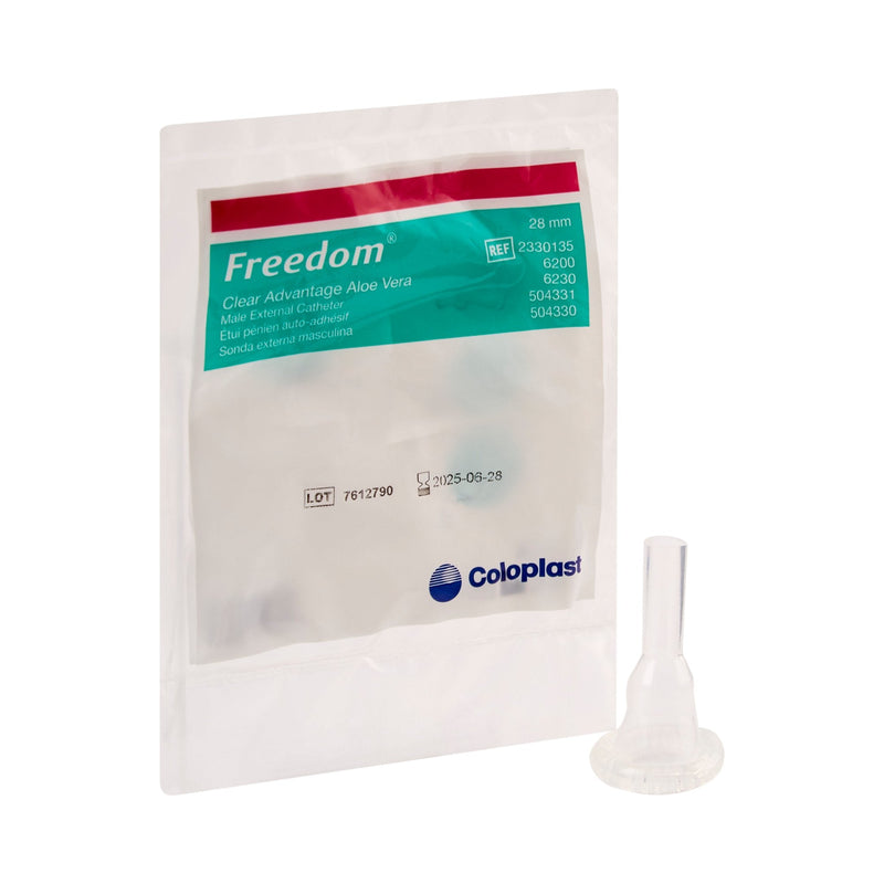 Male External Catheter Freedom Clear SS Self-Adhesive Seal Silicone Intermediate 