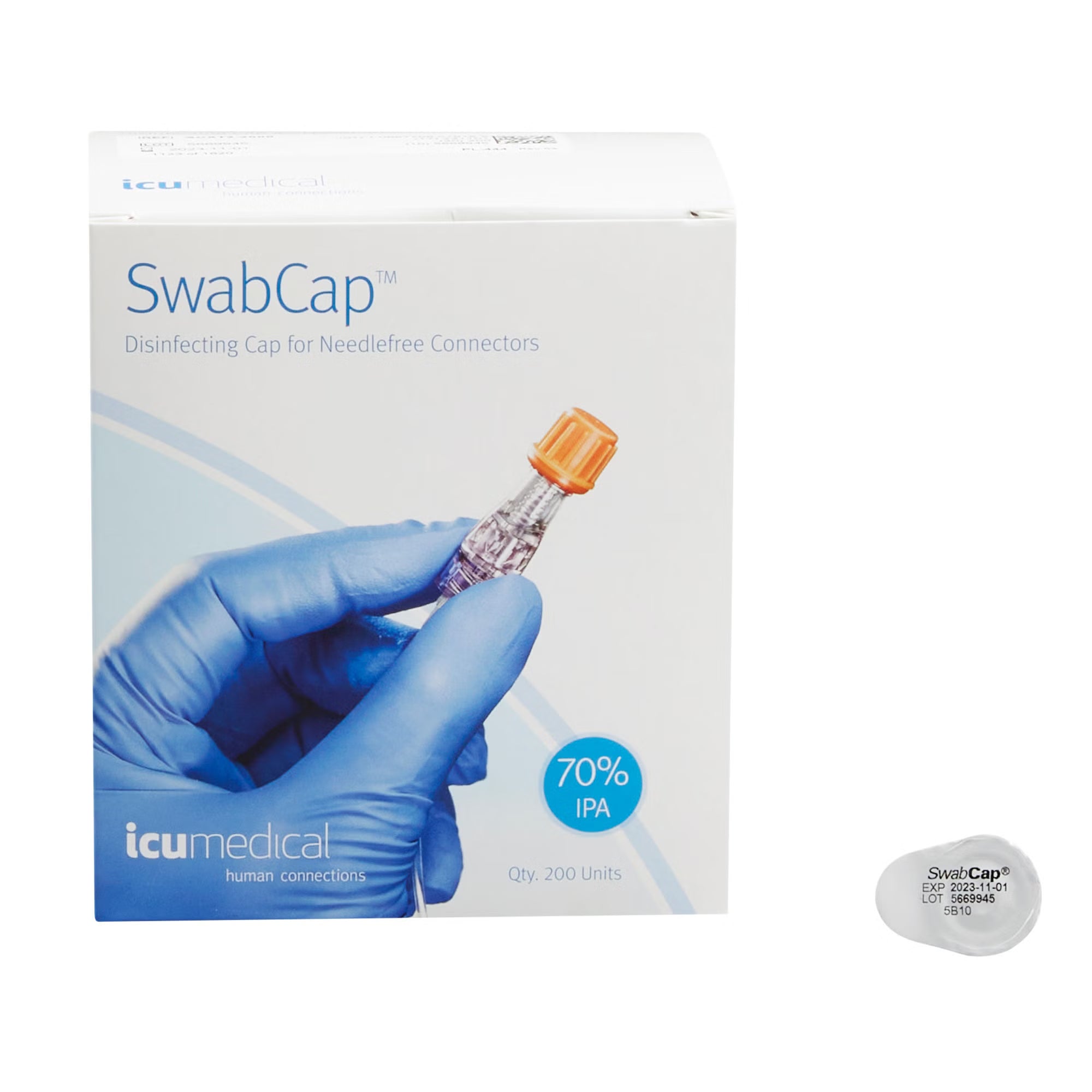 Disinfecting Cap SwabCap For Needle-Free Connectors Sterile Individuals (Case of 2000)
