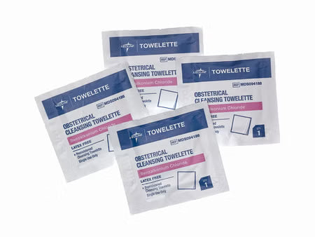 Obstetrical Cleansing Towelette Med Nap Individual Packet Scented 100 Count (1000/CS)