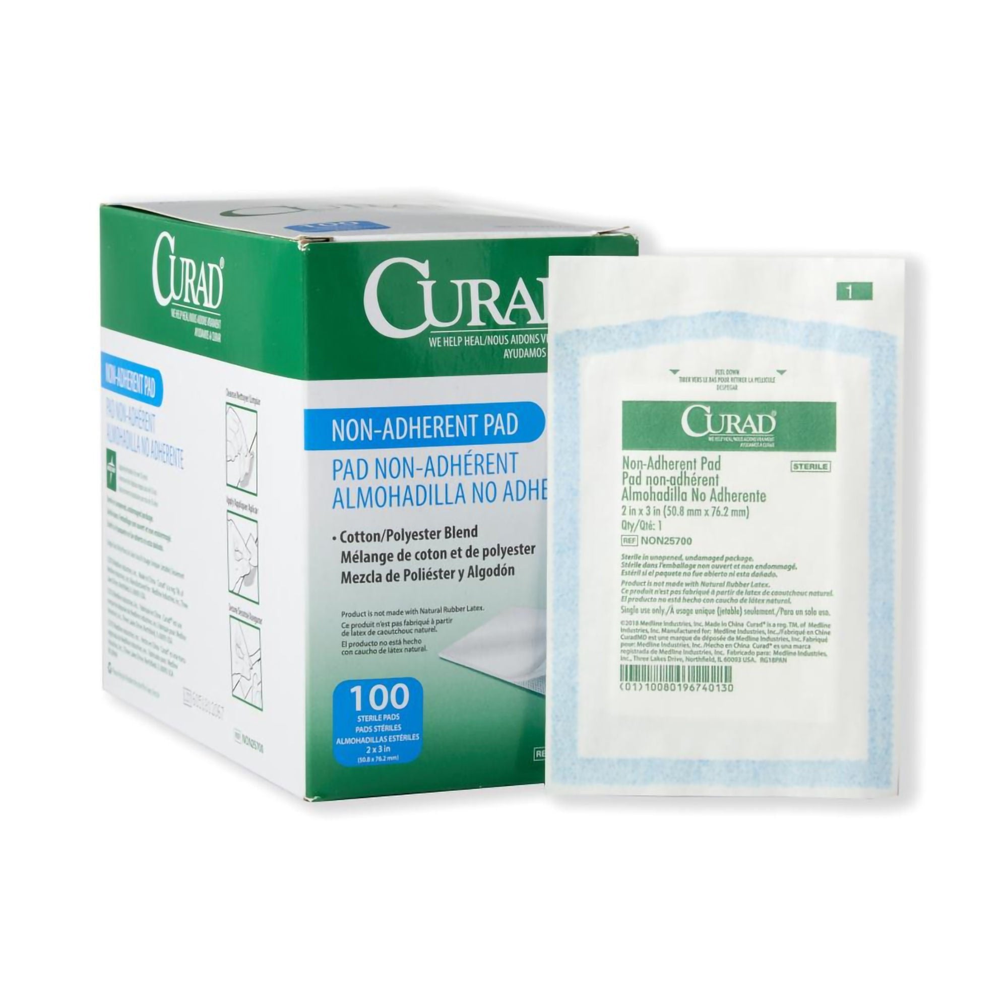 Curad Nonadherent Dressing, 2 x 3 Inch (1200/CS)