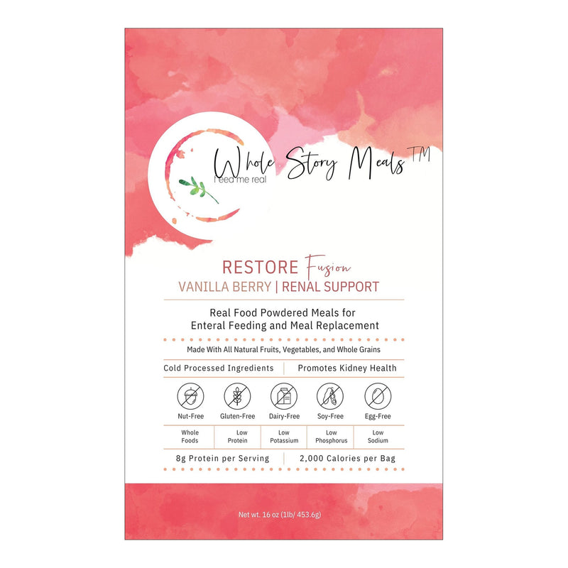 Oral Supplement Restore Fusion Renal Support Vanilla Berry Flavor Powder 16 oz. Pouch (30/CS) 