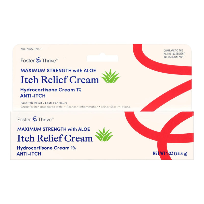 McKesson Brand Foster & Thrive Hydrocortisone Cream with Aloe, 1-ounce tube 