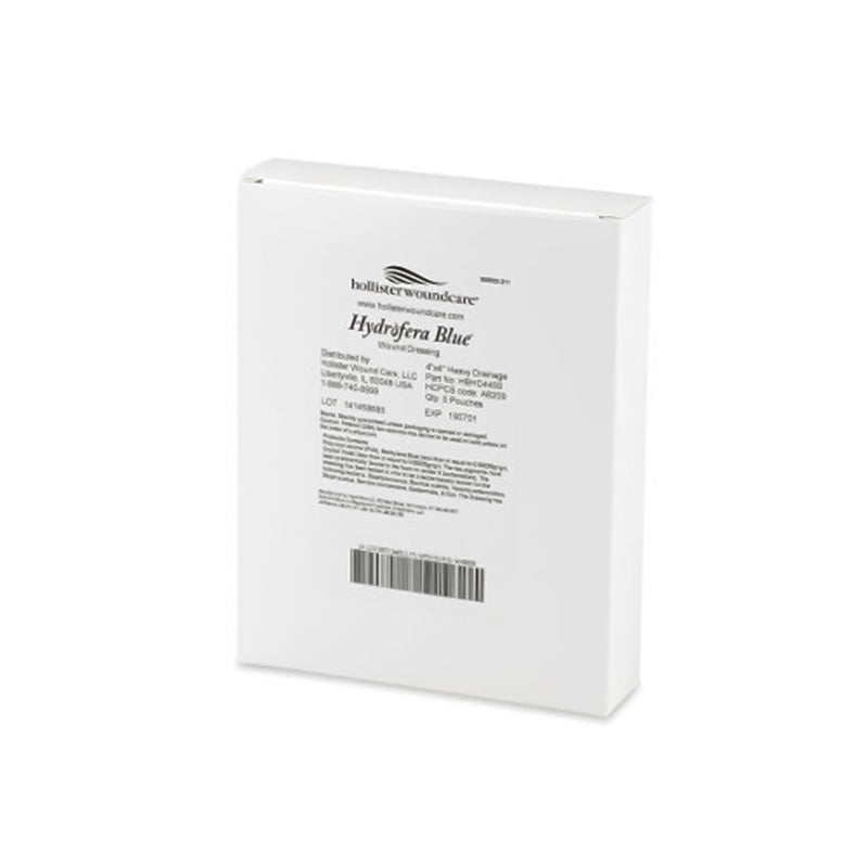 Antibacterial Foam Dressing Hydrofera BLUE Classic Heavy Drainage 4 X 4 Inch Without Border Without Film Backing Nonadhesive Square Sterile 