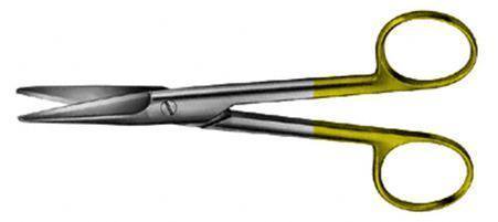 Dissecting Scissors DuroTip Mayo 6-3/4 Inch Length OR / Surgical Grade German Stainless Steel / Tungsten Carbide NonSterile Finger Ring Handle Curved, Beveled Blunt Tip / Blunt Tip (Each)