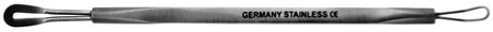 BR Surgical Comedone Extractor, double end, flat and wire expressor, 4"