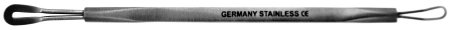 BR Surgical Comedone Extractor, double end, flat and wire expressor, 4" 