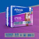 Attends Discreet Women's Underwear, Level 5, Medium (Case of 80)
