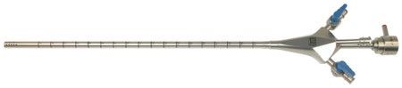 BR Surgical Hysteroscopy Sheath for Ø 2.7/2.9mm 30° scope, 5 FR working channel, continuous flow, single piece sheath with replaceable stopcocks, Ø 5.5mm, working length 210mm