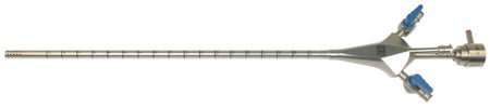 BR Surgical Hysteroscopy Sheath for Ø 2.7/2.9mm 30° scope, 5 FR working channel, continuous flow, single piece sheath with replaceable stopcocks, Ø 5.5mm, working length 210mm 