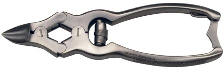BR Surgical Nail Nipper, double action, sharp concave jaws, barrel spring, with lock, 6" 