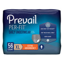 First Quality Products LLC Prevail Per-Fit Men Adult Moderate Absorbent Underwear, X-Large, White (56/CS) 