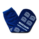 McKesson Slipper Socks, Single Tread, Bariatric, Extra Wide, Kingfisher Blue (Case of 48 Pairs)