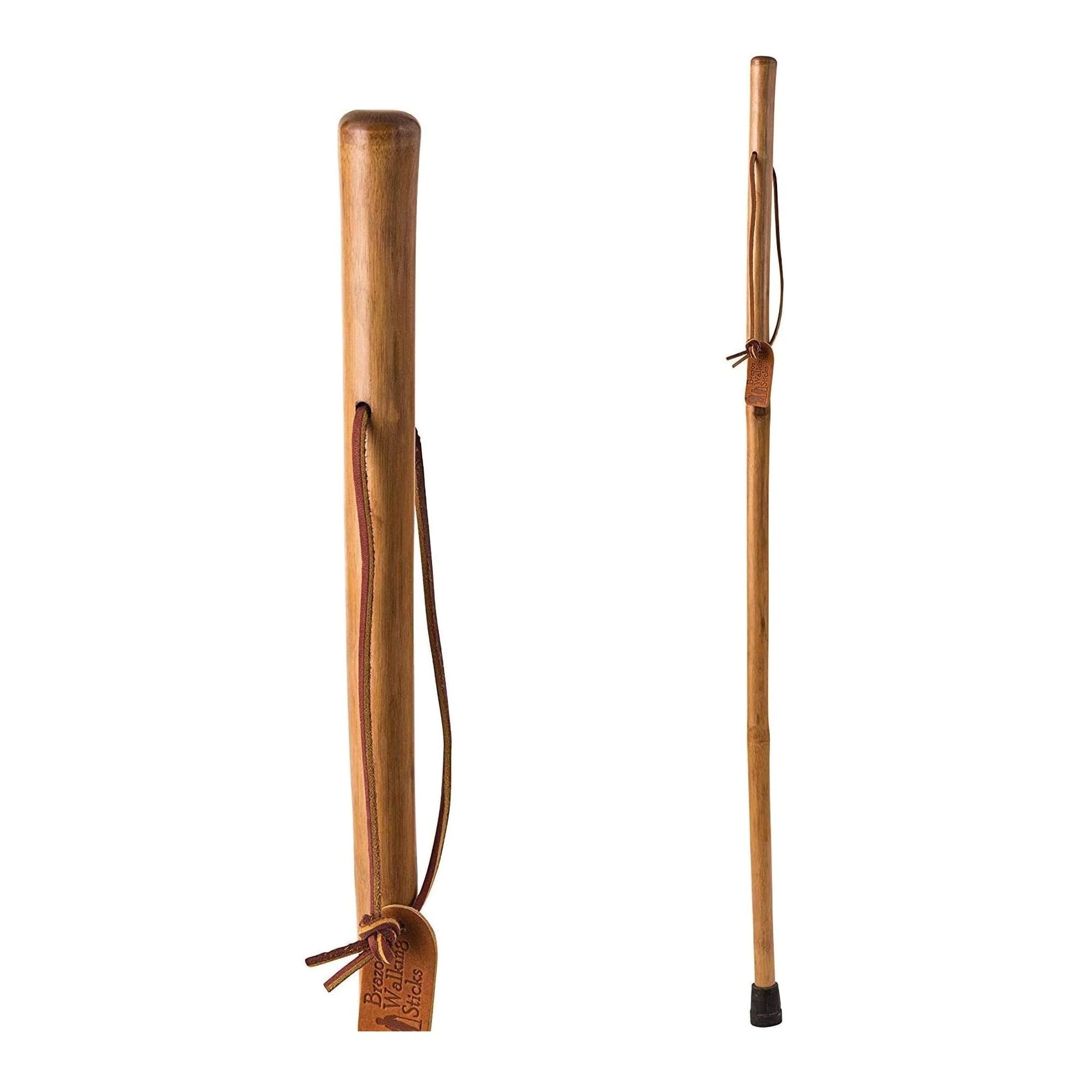 Mabis Healthcare Brazos Iron Bamboo Rustic Walking Stick, 58 Inch Height, Red 