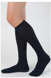 Compression Stocking Health Support Knee High Size E / Regular Black Closed Toe (Carton of 10 Pairs)
