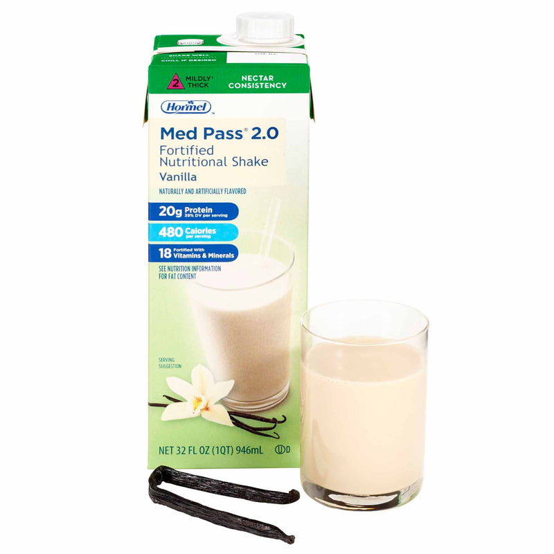 Med Pass 2.0 Vanilla Fortified Nutritional Shake, 32-ounce Carton