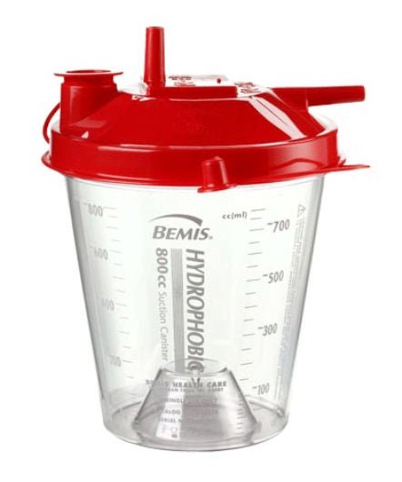 Suction Canister 800 mL Float Valve Shut-Off Lid