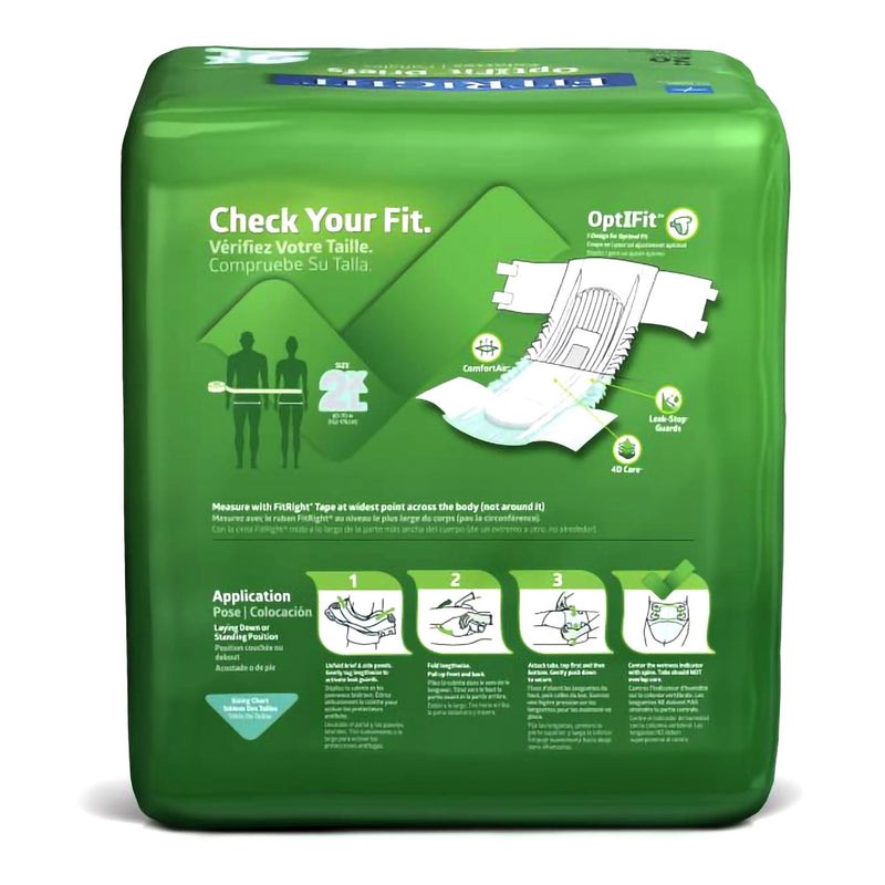 FitRight Plus Anti-Leak Guard Briefs, 2X-Large (Case of 80)