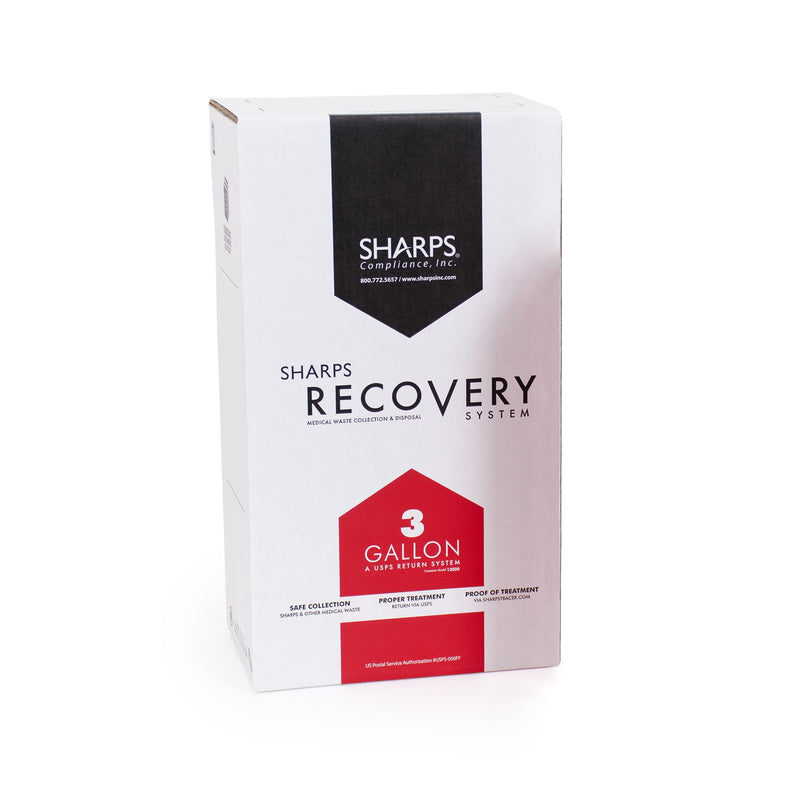 Sharps Compliance Sharps Recovery System Mailback Replacement Container, 3 Gallon